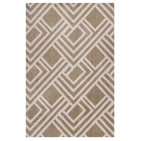 Homeroots 79 x 114 in. Beige Polypropylene Rug 374997